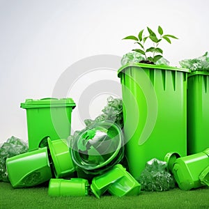 Recycle Bin Green
