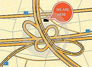 We are here map