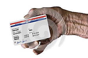 Here is a mock, generic, 2023 Medicare Health Insurance card