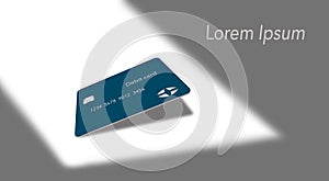 Here is a modern and stylish bank debit card. It is an illustration and is mock and generic to avoid any problems with trademarks