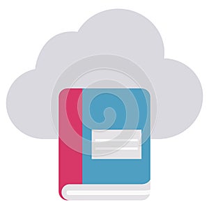Cloud Library Isolated Vector icon which can easily modify or edit photo