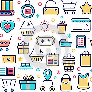 Seamless shopping pattern