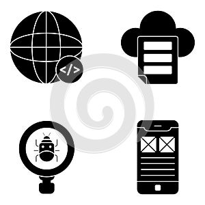 Pack of Mobile App Development Icons