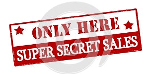 Only here super secret sales