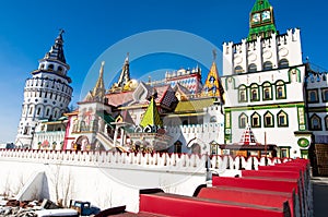 Stunning architecture of Izmailovo Kremlin in Moscow, Russia. photo