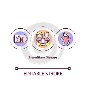 Hereditary disease concept icon