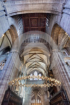 Hereford Cathedral,interior architecture and beautiful vibrant ornaments,Herefordshire,England,United Kingdom