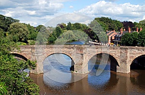 Hereford, England: River Wye Medieval Bridge photo