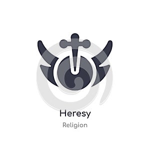 heresy icon. isolated heresy icon vector illustration from religion collection. editable sing symbol can be use for web site and