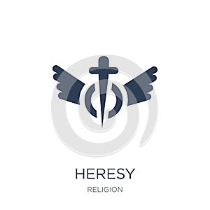 heresy icon. Trendy flat vector heresy icon on white background