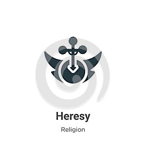 Heresy vector icon on white background. Flat vector heresy icon symbol sign from modern religion collection for mobile concept and