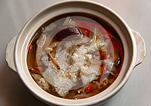 Hericium ribs soup, Chinese food