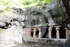 heritage anicient caves of elephanta photo