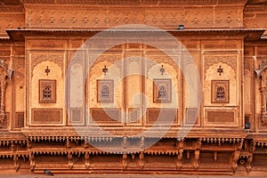 Heritage building in Rajasthan, India known as the Patwon ki Haveli in Jaisalmer city in India