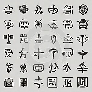 Heritage Preserved: Traditional Hieroglyphs Icons
