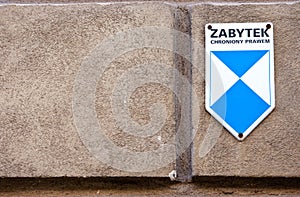 Heritage sign on wall