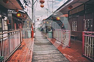 Heritage stilt houses of the Chew Clan Jetty, George Town, Penang, Malaysia