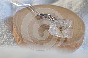 herkimer diamond pendant. Natural Herkimer Daimond Quartz Pendant.