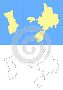 Herm ans Sark islands map - cdr format