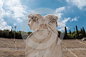 Herm scultpure on Panathenaic stadium