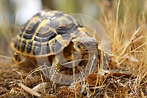 Hermann tortoise, tortule from southern France