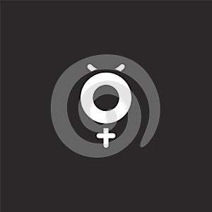 hermaphrodite icon. Filled hermaphrodite icon for website design and mobile, app development. hermaphrodite icon from filled photo