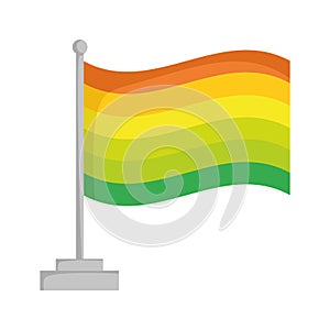 Hermaphrodite pride flag isolated on white background Vector Illustration photo