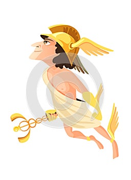 Hermes or Mercury - deity of trade, commerce and merchants of Greek and Roman pantheon, messenger of Olympian gods. Male