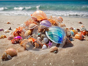 Hermit crabs at the beach