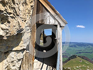 Hermit`s houses or Nachgebautes Eremitenhaus EremitenhÃÂ¤uschen oder Eremitenhaeuschen in the Appenzellerland region photo