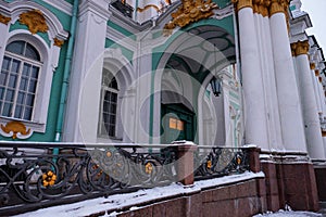 Hermitage Museum or Winter palace in Saint-Petersburg