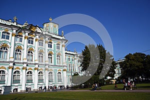 Hermitage museum Winter Palace in Saint-Petersburg, Russia.