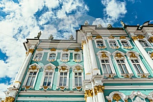 Hermitage Museum or Winter palace in Saint-Petersburg, Russia