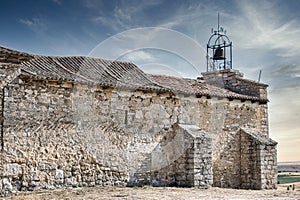 Hermitage of our lady of castle in the town of Trigueros del Valle, Castilla y Leon