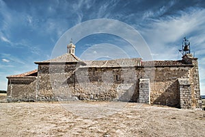 Hermitage of our lady of castle in the town of Trigueros del Valle, Castilla y Leon