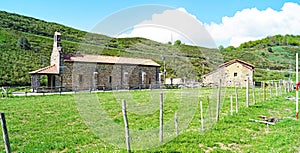 Hermitage of Our Lady of Pontón, landscape of the province of León, Picos de Europa