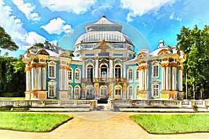 Hermitage Pavilion in the Catherine Park in Tsarskoye Selo