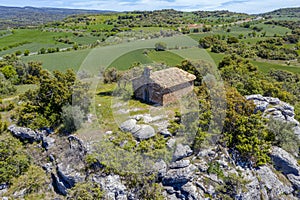 Hermitage of San Martin, also called San Gregorio that is located crowning a small hill to the east of Aler photo