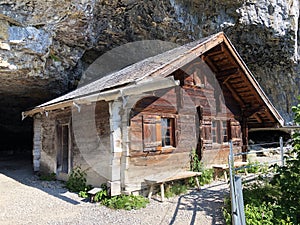 Hermits houses or Nachgebautes Eremitenhaus Eremitenhauschen oder Eremitenhaeuschen in the and Appenzellerland region photo