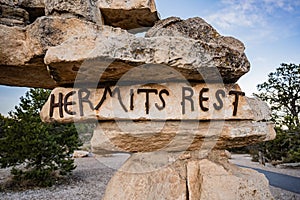 Hermits Rest Sign Close Up