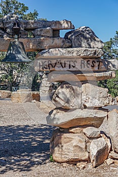 Hermits Rest, at the western end of Hermit Road and the Rim Trail, on the south rim of the Grand Canyon