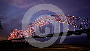 Hernando de Soto Bridge in Memphis over Mississippi River