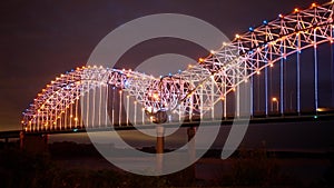 Hernando de Soto Bridge in Memphis over Mississippi River