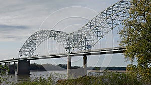 Hernando de Soto Bridge in Memphis over Mississippi River