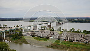 Hernando de Soto bridge and muddy island photo