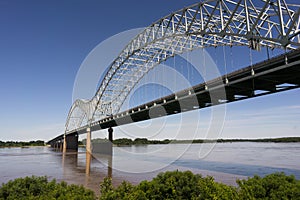Hernando de Soto Bridge Spanning Mississippi River Arkansas Tennessee photo