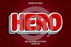 Hero editable text effect comic style