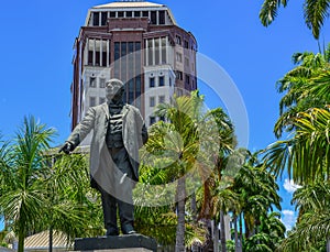 Hero monument in Port Louis Dowtown
