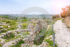 Herod the Great Palace in Sebastia, Samaria photo