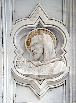 Herod, relief on the facade of Basilica of Santa Croce in Florence